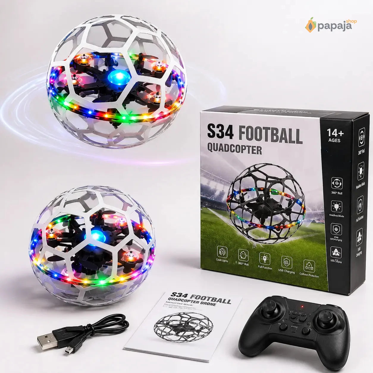 Leteći Fudbal Dron – Zabava u Vazduhu | Papaja Shop