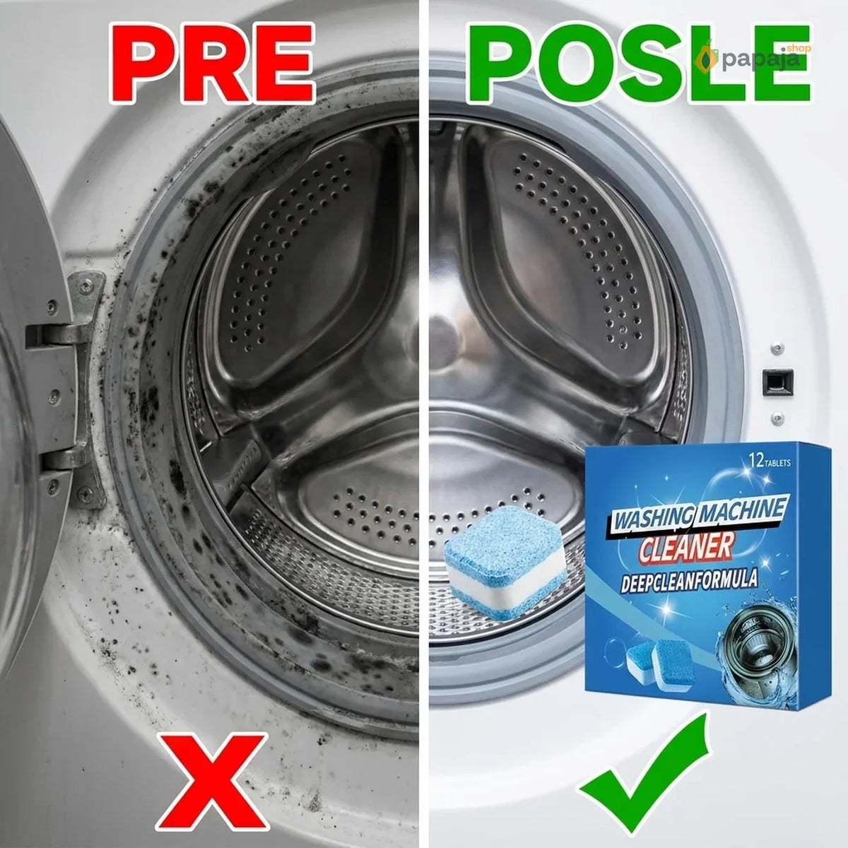 Machine Cleaner - Tablete za Čišćenje Veš Mašine 1+1 GRATIS | Papaja Shop