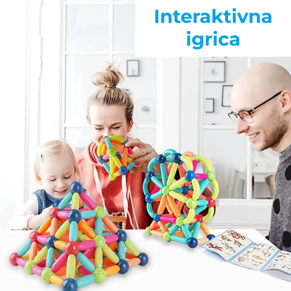 Magnetni set štapića i kugli – Edukativne igračka za decu