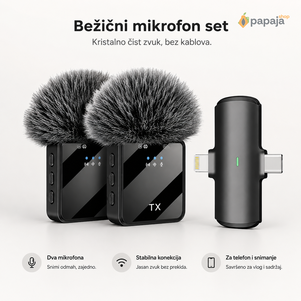 Bežični Mikrofon Set F15-2 — slika 1