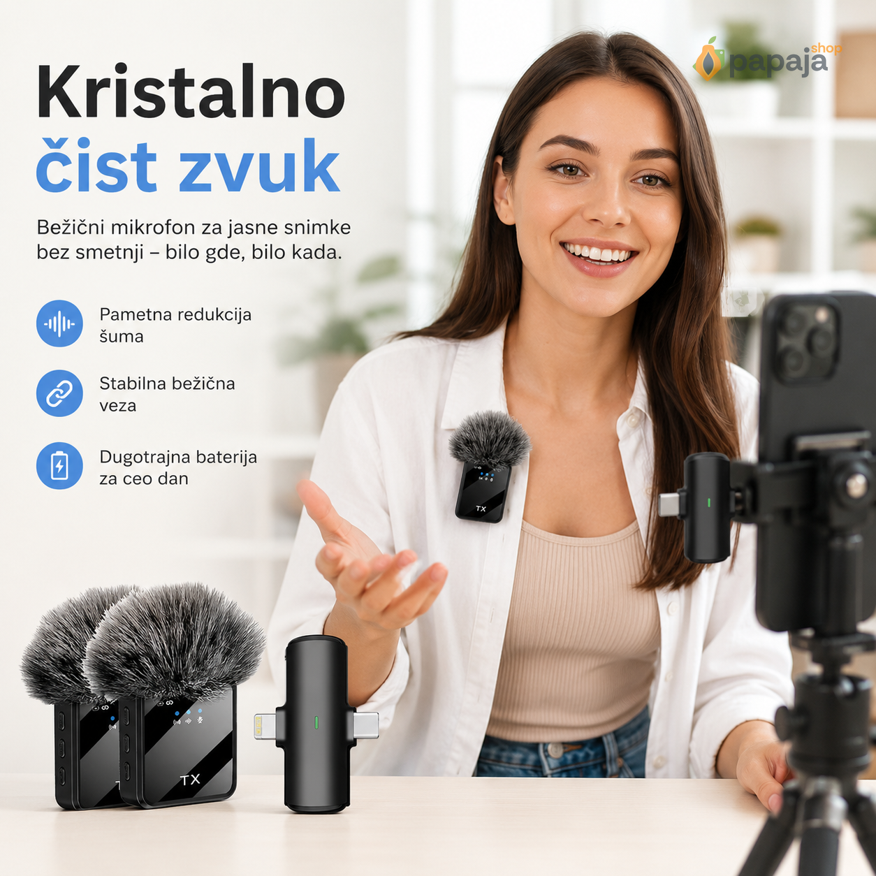 Bežični Mikrofon Set F15-2 — slika 2