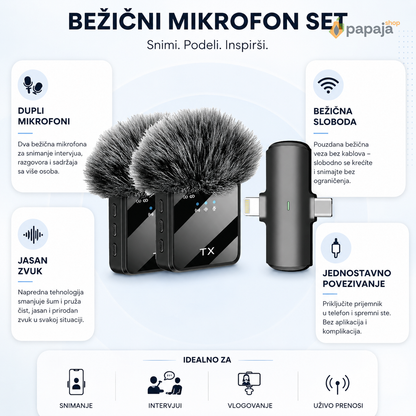 Bežični Mikrofon Set F15-2 — slika 3