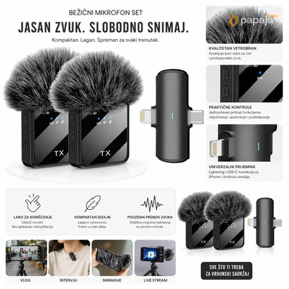 Bežični Mikrofon Set F15-2 — slika 4