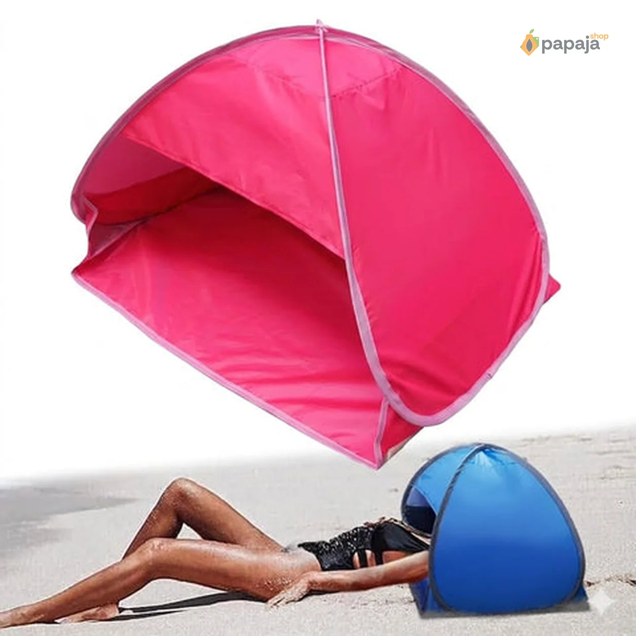 Mini Pop-Up Šator za Plažu sa UV Zaštitom | Plavi & Rozi | Papaja Shop