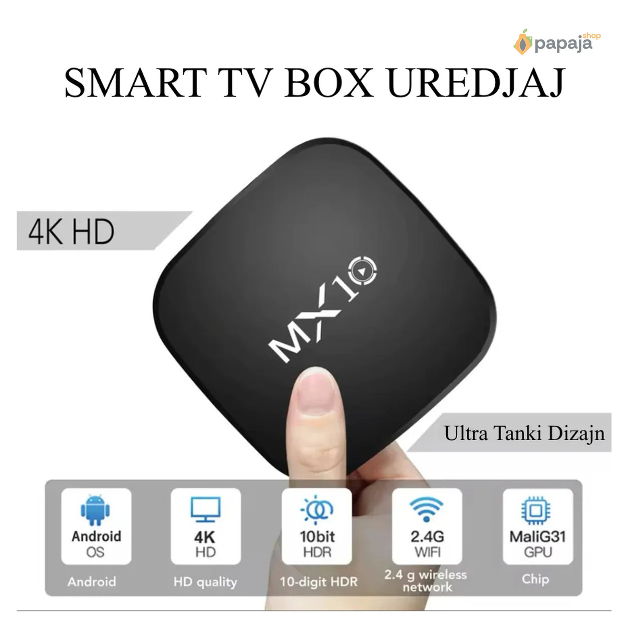 MX10 Android TV Box – Smart TV Transformator | Papaja Shop