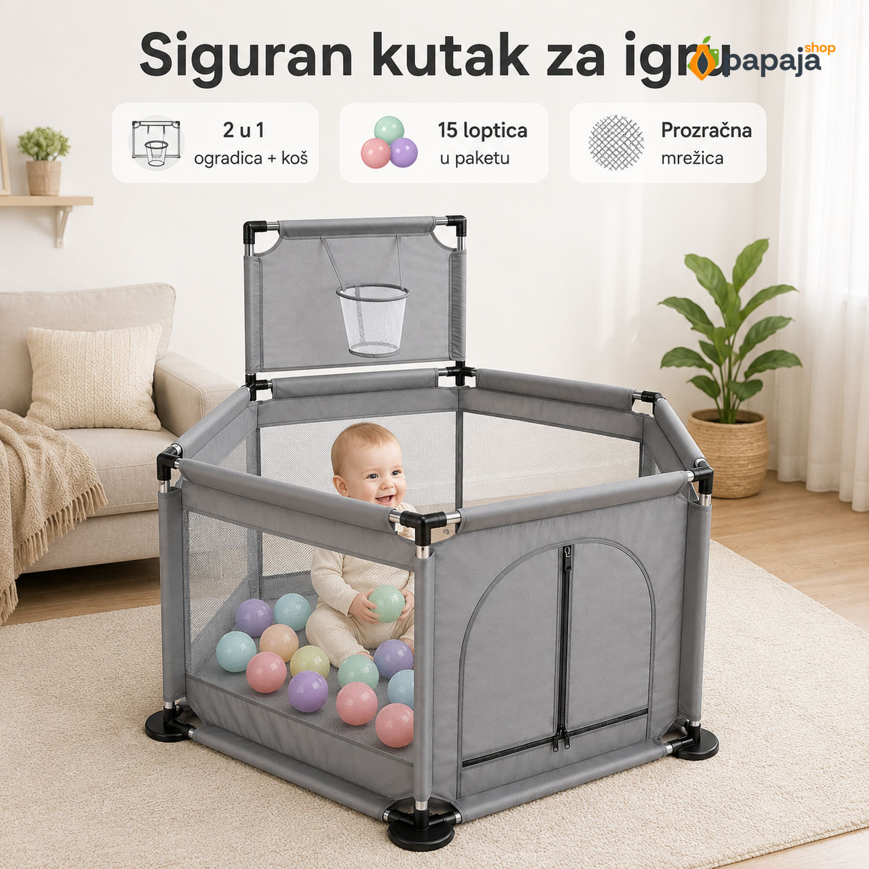 Ogradica za Bebe — siguran kutak za igru