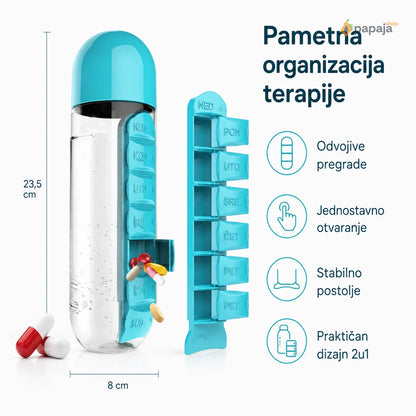 Pametna Flašica sa Organizatorom Lekova 2u1 | Papaja Shop