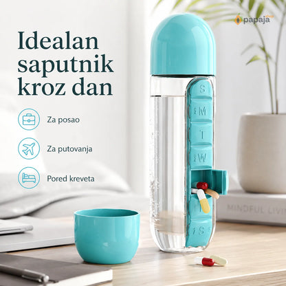 Pametna Flašica sa Organizatorom Lekova 2u1 | Papaja Shop