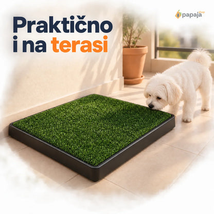 Praktično i na terasi — kućni toalet sa veštačkom travom | Papaja