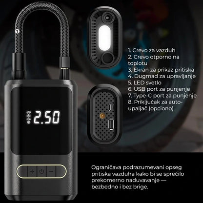 Pumpa-kompresor za naduvavanje auto guma