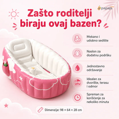 Rasklopiva Mini Kada Za Bebe Sa Jastukom | Papaja Shop