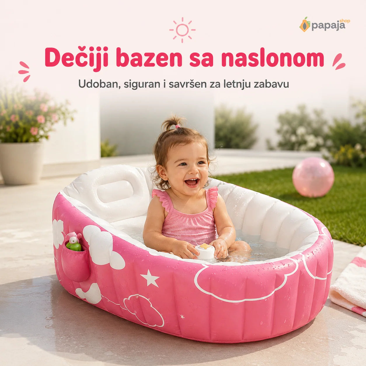 Rasklopiva Mini Kada Za Bebe Sa Jastukom | Papaja Shop