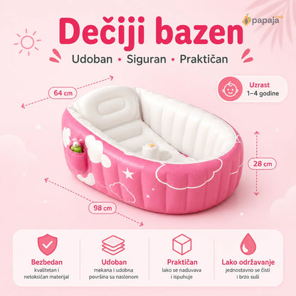 Rasklopiva Mini Kada Za Bebe Sa Jastukom | Papaja Shop
