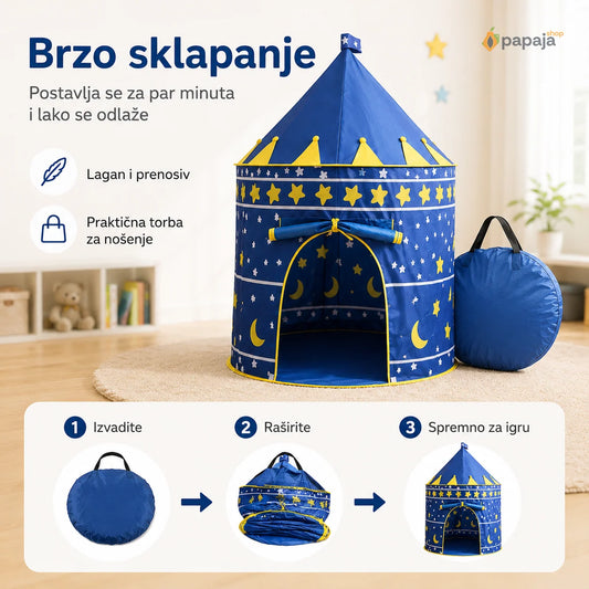 Šator za decu: Plavi i Crveni | Papaja Shop