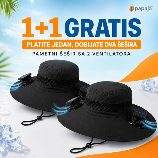 Pametni šešir sa 2 ventilatora 1+1 GRATIS — platite jedan, dobijate dva
