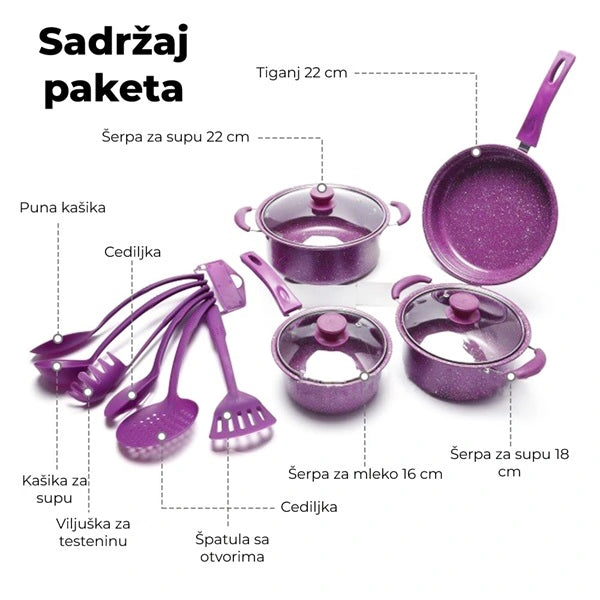Set šerpi 13 delova