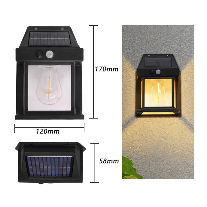 Solarna lampa sa Edison sijalicom za dvorište