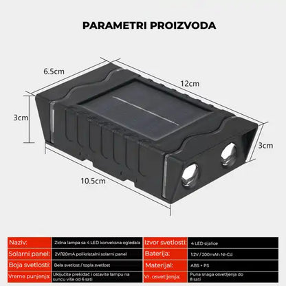 Solarne zidne lampe - 4 komada