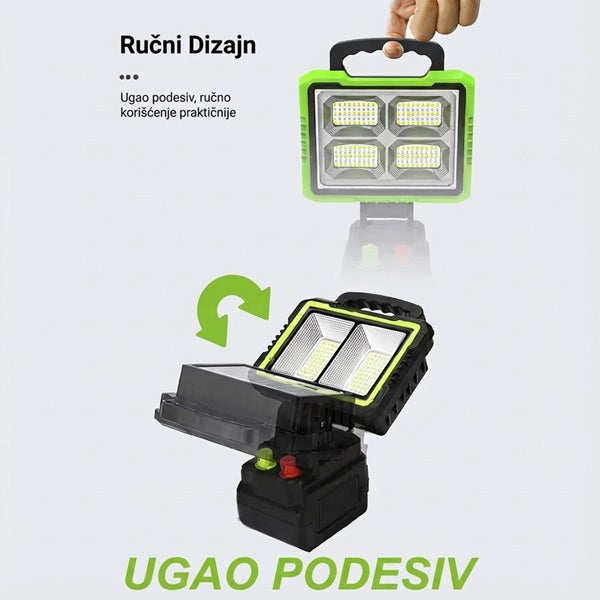 Solarni LED Reflektor lampa - žuto i belo svetlo 200w