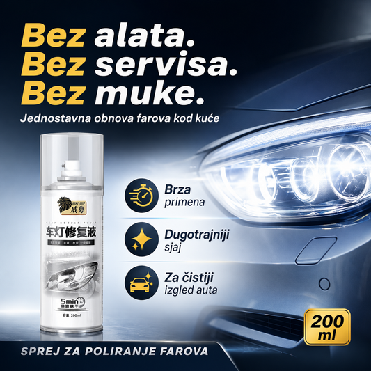 Sprej za poliranje farova - 200ml