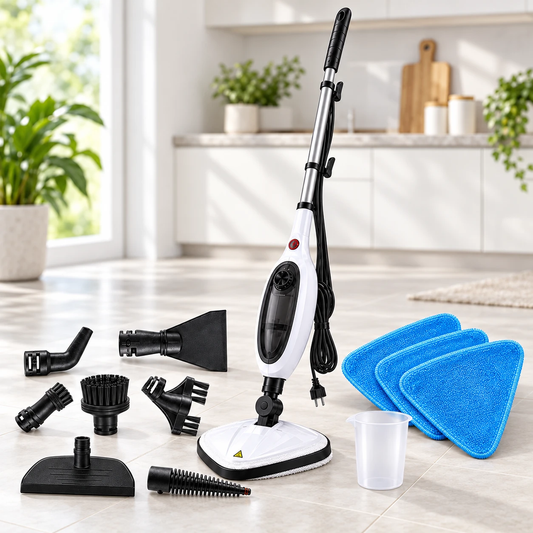 Štapni paročistač mop 12 u 1 sa svim nastavcima i 3 mikrofiber krpe