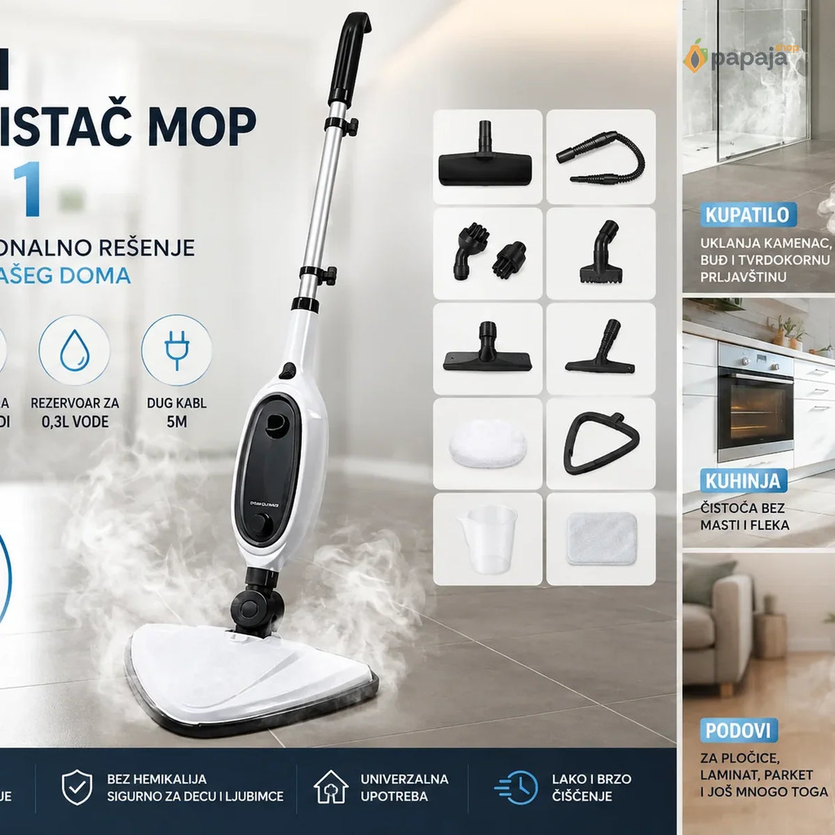 Štapni Paročistač Mop 12 u 1 | Papaja Shop