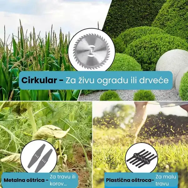 Trimer sa točkovima i sa izmenljivim nastavcima