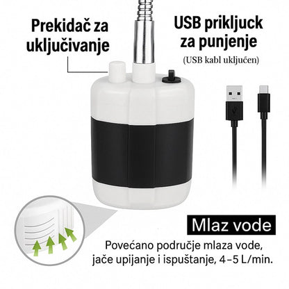 Tuš za kupanje na otvorenom - USB punjivi tuš