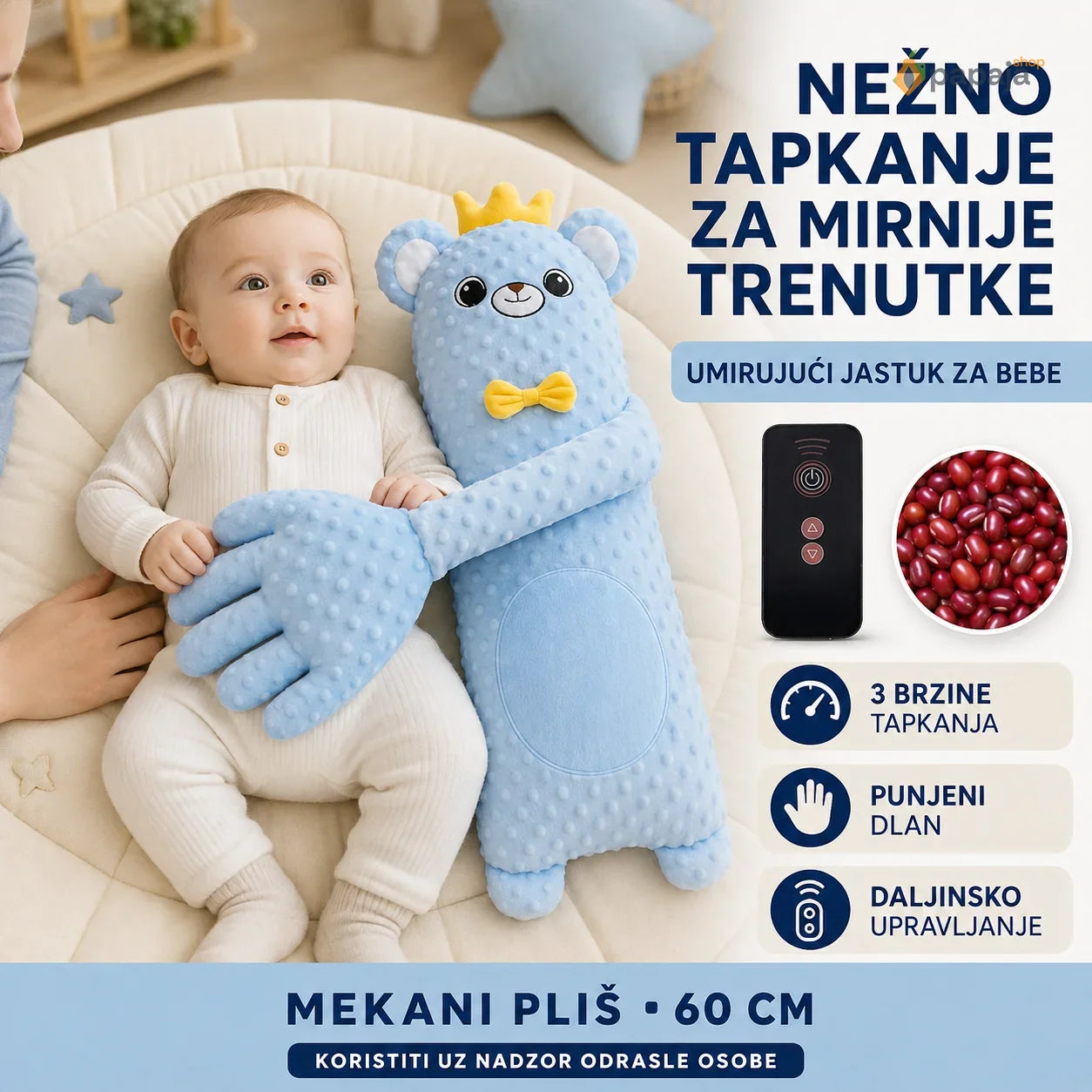 Umirujući jastuk za bebe Zeka Čuvar Sna | Papaja Shop