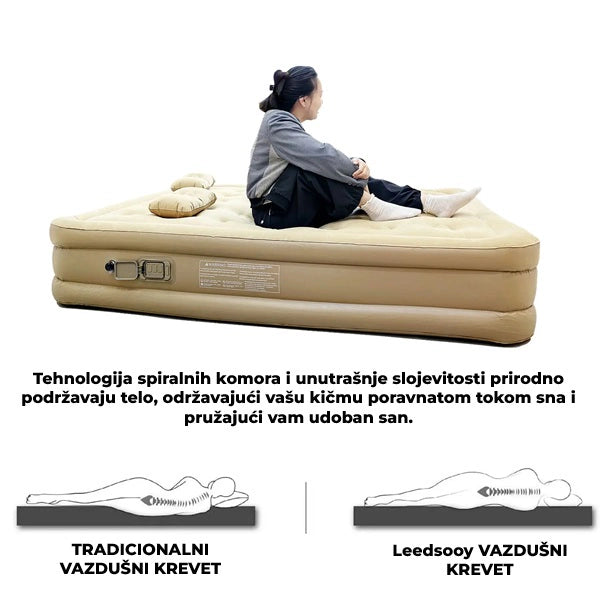 Vazdušni krevet sa automatskom vazdušnom pumpom - Leedsooy - 200x150x40 cm