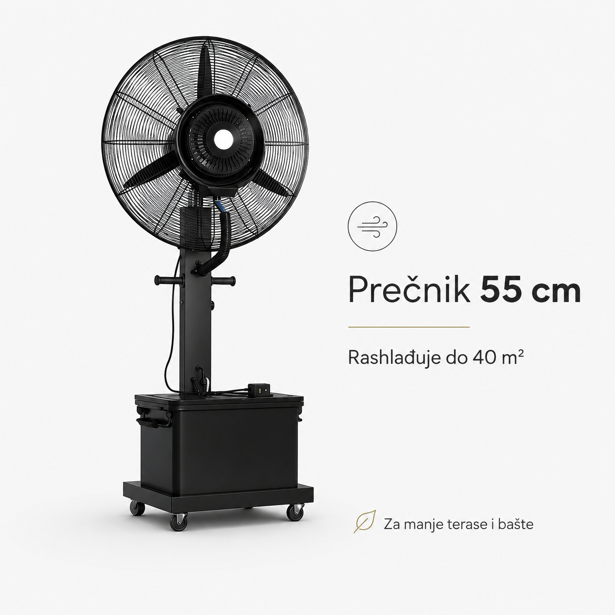 Ventilator sa vodenom maglom — Prečnik 55 cm