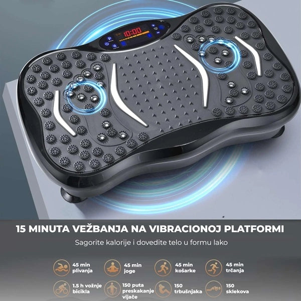 Vibraciona ploča za fitnes i masažu + 5 traka za vežbanje GRATIS