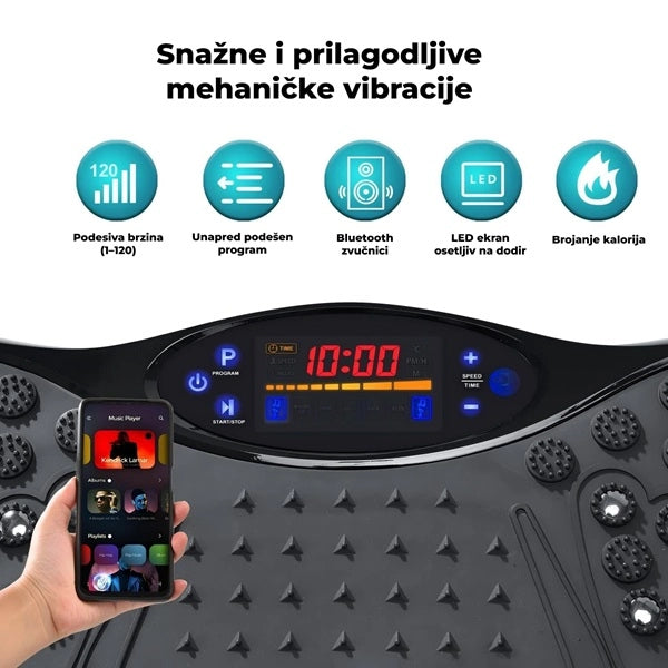 Vibraciona ploča za fitnes i masažu + 5 traka za vežbanje GRATIS