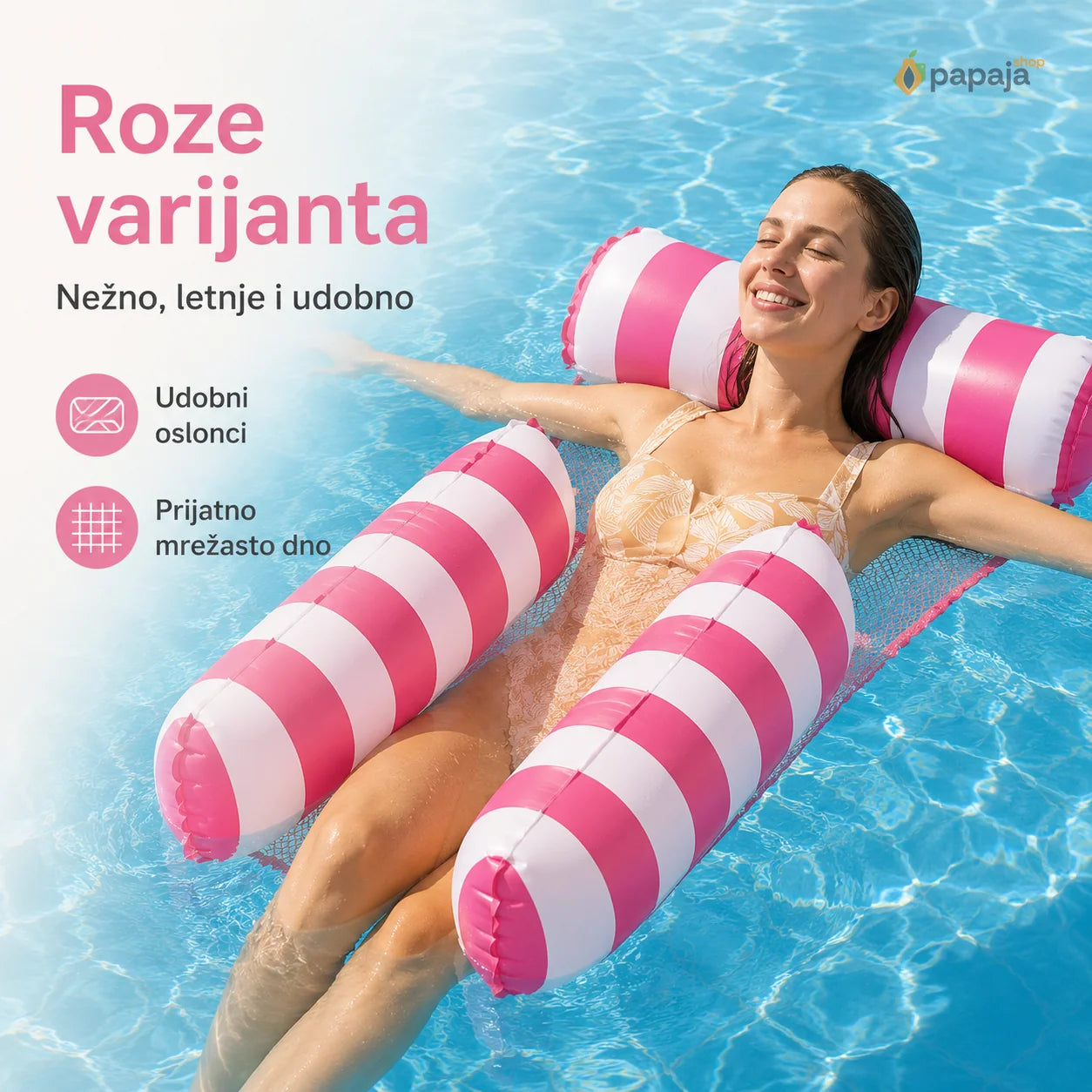 Vodena ležaljka Roze | Papaja Shop