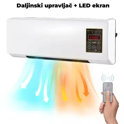 Zidna grejalica 2u1 - Grejanje i hlađenje sa šipkom za sušenje garderobe