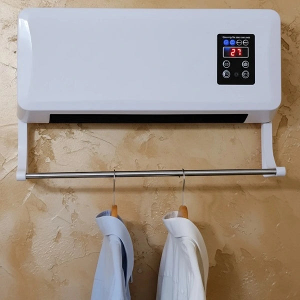 Zidna grejalica 2u1 - Grejanje i hlađenje sa šipkom za sušenje garderobe