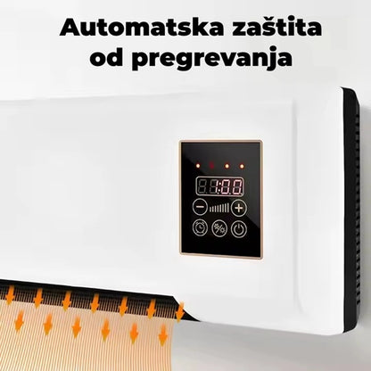 Zidna grejalica 2u1 - Grejanje i hlađenje sa šipkom za sušenje garderobe