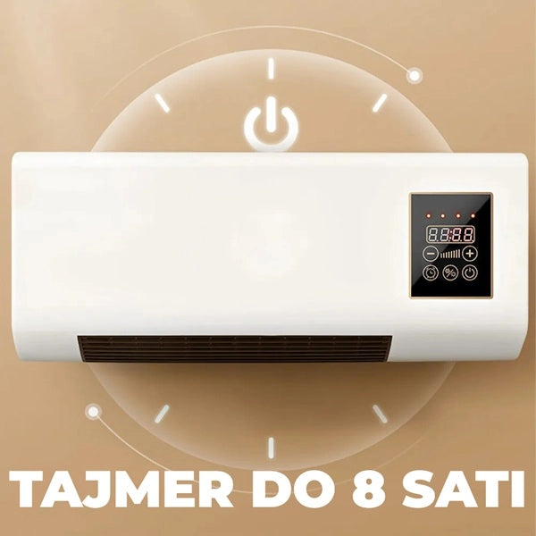 Zidna grejalica 2u1 - Grejanje i hlađenje sa šipkom za sušenje garderobe