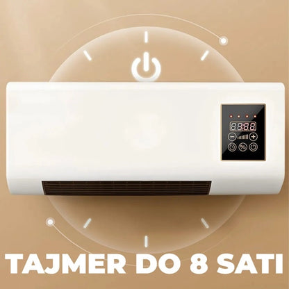 Zidna grejalica 2u1 - Grejanje i hlađenje sa šipkom za sušenje garderobe