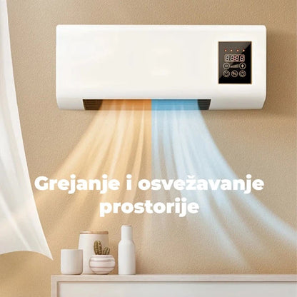 Zidna grejalica 2u1 - Grejanje i hlađenje sa šipkom za sušenje garderobe